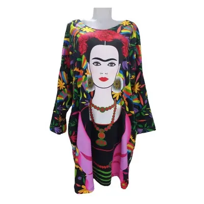 Női onesize, egyméretes absztrakt mintás tunika - Frida Kahlo - ÚJ