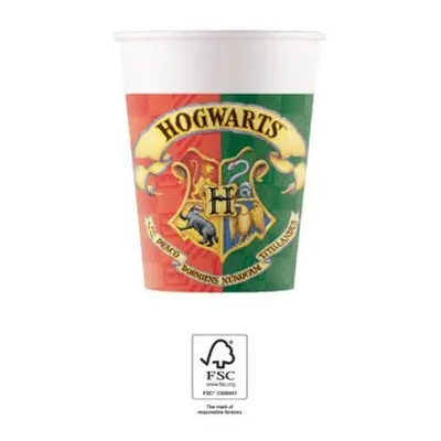 Harry Potter Hogwarts Houses papír pohár 8 db-os 200 ml FSC