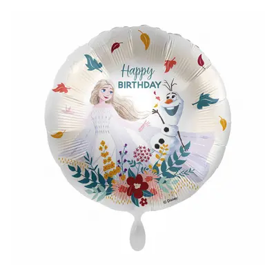 Disney Jégvarázs Elsa, Olaf Happy Birthday fólia lufi 43 cm