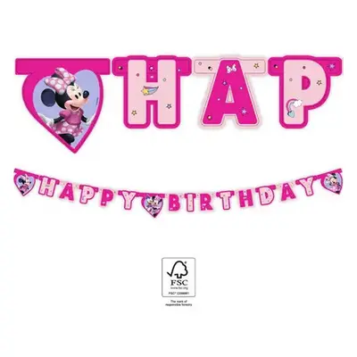 Disney Minnie Junior Happy Birthday felirat FSC 2 m