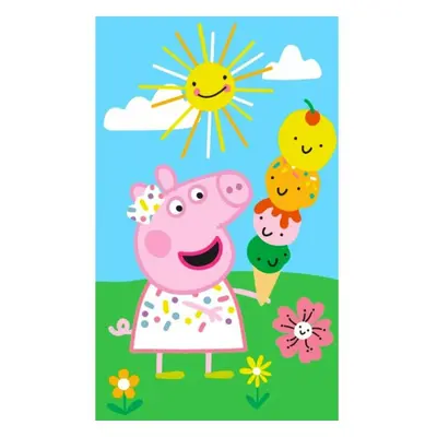 Peppa malac Summer Time kéztörlő, arctörlő, törölköző 30x50 cm