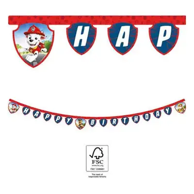 Mancs Őrjárat Rescue Heroes Happy Birthday felirat FSC 2 m