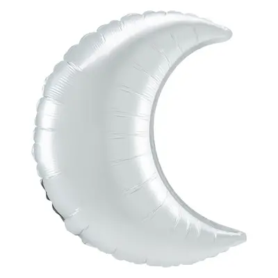 White Crescent szatén hold fólia lufi 89 cm