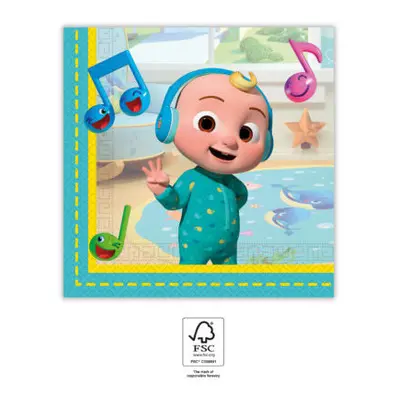 CoComelon Music szalvéta 20 db-os 33x33 cm FSC