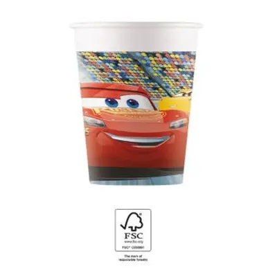 Disney Verdák Arena Race papír pohár 8 db-os 200 ml FSC