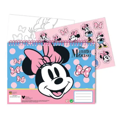 Disney Minnie Joy A/4 spirál vázlatfüzet 40 lapos matricával