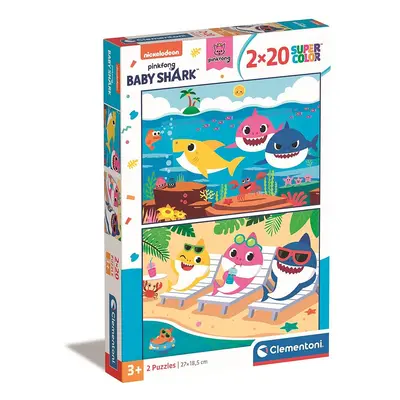 Baby Shark Beach 2x20 db-os puzzle Clementoni