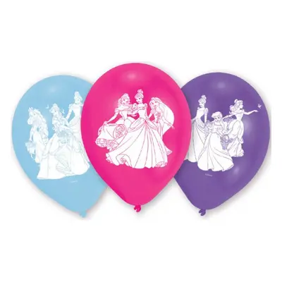 Disney Hercegnők Dance léggömb, lufi 6 db-os 9 inch (22,8 cm)