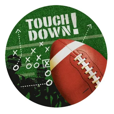 Amerikai futball Touchdown papírtányér 8 db-os 23 cm