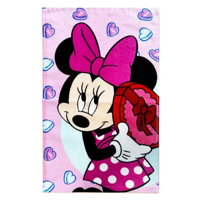 Disney Minnie Bonbon Hearts kéztörlő, arctörlő, törölköző 30x50cm