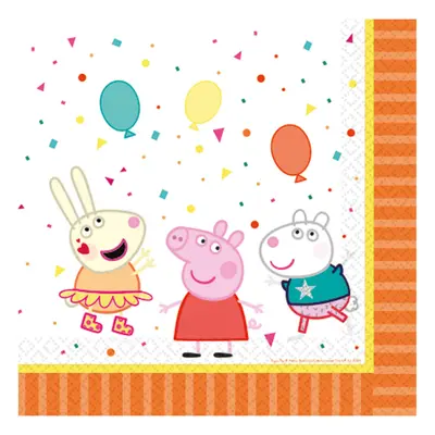 Peppa malac Confetti szalvéta 16 db-os 33x33 cm