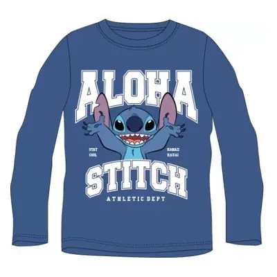 104-es kék gyerek hosszú póló, felső - Disney Lilo és Stitch, A csillagkutya - ÚJ