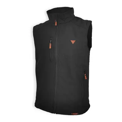 Dressa Softshell vízálló férfi mellény polár béléssel - fekete