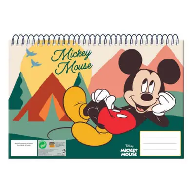 Disney Mickey Nature A/4 spirál vázlatfüzet, 30 lapos