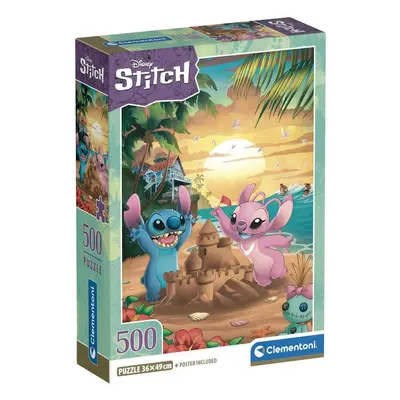 Disney Lilo és Stitch, A csillagkutya Beach 500 db-os puzzle Clementoni