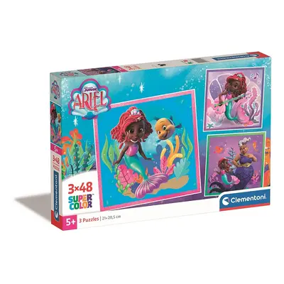 Disney Hercegnők Junior Ariel 3x48 db-os puzzle Clementoni