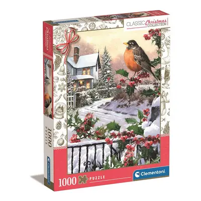 Karácsony Robin and Holly 1000 db-os puzzle Clementoni