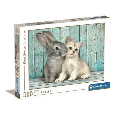 Állatos Cat & Bunny 500 db-os puzzle Clementoni