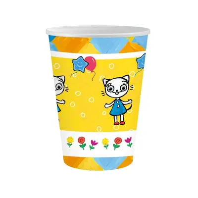 Cicás Kitty Kitten papír pohár 6 db-os 250 ml