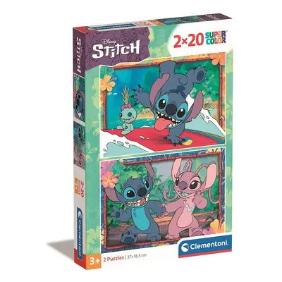 Disney Lilo és Stitch, A csillagkutya Angel 2x20 db-os puzzle Clementoni