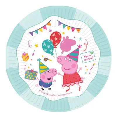 Peppa malac Celebration papírtányér 8 db-os 23 cm