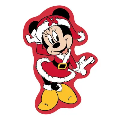 Disney Minnie Jolly karácsonyi 3D formapárna, díszpárna 35 cm Velúr