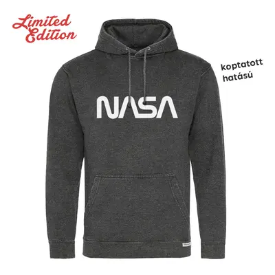 Nasa Worm kenguruzsebes kapucnis pulóver - Limited Edition - szürke