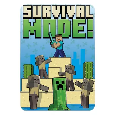 Minecraft Survival Mode polár takaró 100x140cm