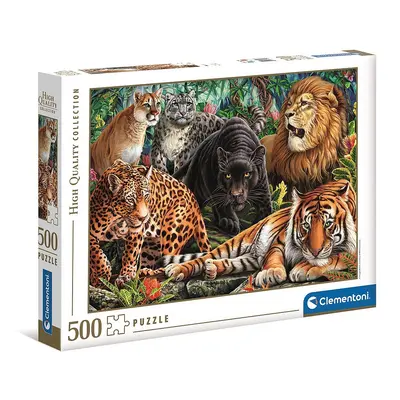 Állatos Wild Cats 500 db-os puzzle Clementoni