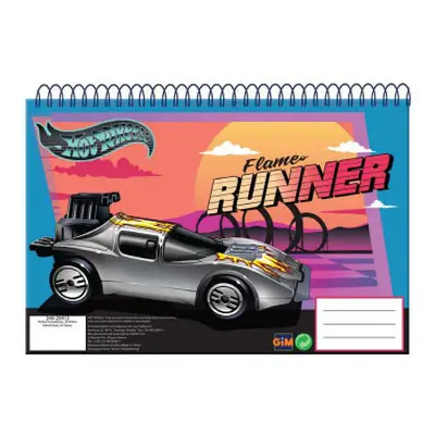 Hot Wheels Flame Runner A/4 spirál vázlatfüzet, 30 lapos