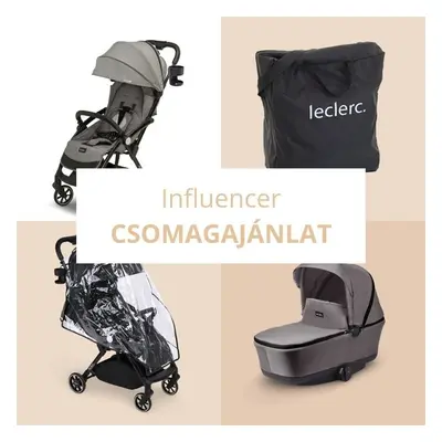 Leclerc Influencer Bundle Deal babakocsi szett csomagajánlat - Grey Melange