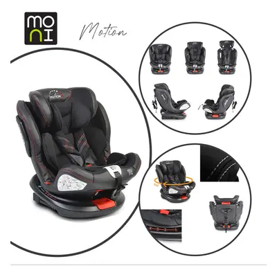 Moni Motion 0-36kg autósülés isofix, 360fok sps, bőr fekete