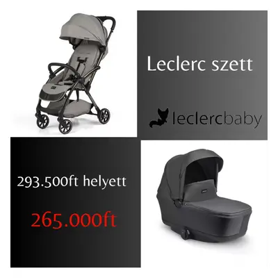 Leclerc Influencer Air könnyű sport babakocsi + fekete mózeskosár- Violet Grey