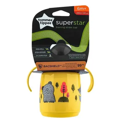 Tommee Tippee Superstar Straw szívószálas itatópohár 300 ml- sárga