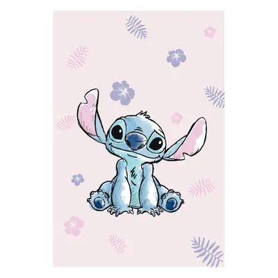 Disney Lilo és Stitch, A csillagkutya Pink mikroflanel takaró 100x150cm