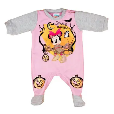 Disney Minnie halloween belül bolyhos hosszú ujjú rugdalózó