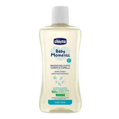 Fürdető & sampon 200 ml - újszülöttbőrre Baby Moments zabkivonat és növényi glicerin, semleges p