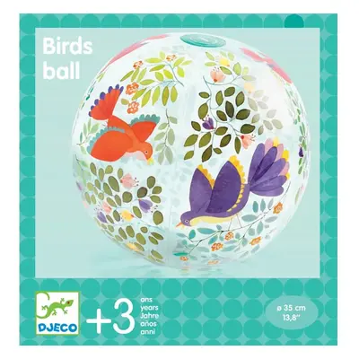 Djeco Felfújható labda, ∅ 35 cm - Madárkák - Birds ball