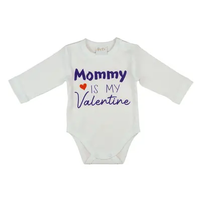 "Mommy is my Valentine" feliratos valentin napi baba body fehér