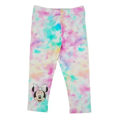 3/4-es batikolt, szivárványos hatású kislány leggings Minnie egér mintával