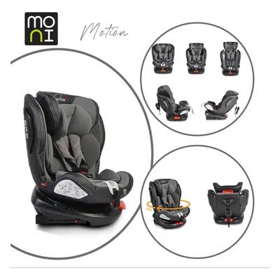 Moni Motion 0-36kg autósülés isofix, 360fok sps, bőr szürke