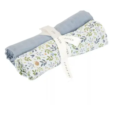 Little Dutch muszlin textilpelenka 70x70 cm 2 db Forest Adventure & Denim Blue