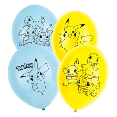 Pokémon Initial léggömb, lufi 6 db-os 11 inch (27,5 cm)