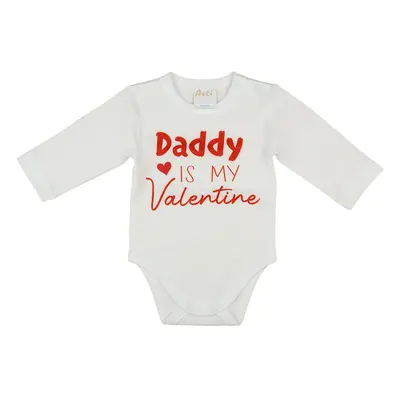 "Daddy is my Valentine" feliratos valentin napi baba body fehér