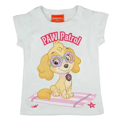 Paw Patrol lányka rövid ujjú póló fehér