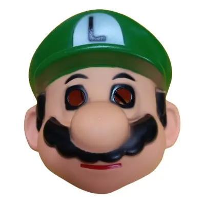 Műanyag maszk, álarc, jelmezkiegészítő - Luigi - Super Mario - Nintendo - ÚJ