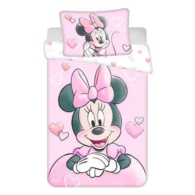 Disney Minnie Powder Pink gyerek ágyneműhuzat 100×135 cm, 40×60 cm