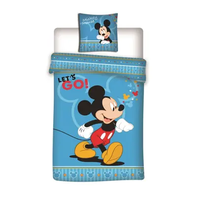 Disney Mickey Let&#039;s Go ágyneműhuzat 140×200cm, 63×63 cm microfibre