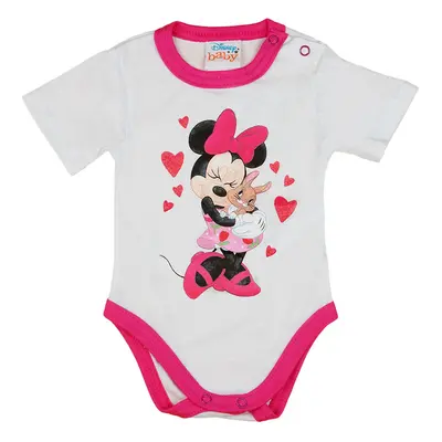 Disney Minnie szíves nyuszis rövid ujjú baba body