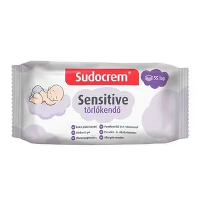 Sudocrem törlőkendő 55 db-os - Sensitive